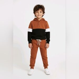 2pc Matching Hooded Sweat Shirt and Pant Set Unisex Toddlers Fits age 2 to 3